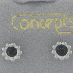 Elegant White Gold Daisy Earrings