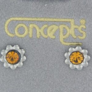 Elegant White Gold Daisy Earrings