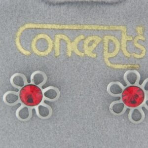 Elegant White Gold Open Daisy Earrings