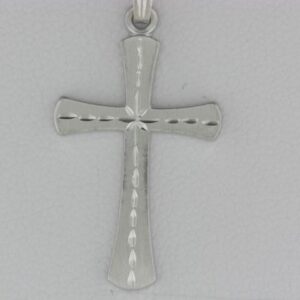 Elegant Sterling Silver Hand Engraved Cross Pendant