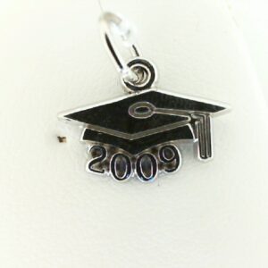 Elegant Sterling Silver Graduation Cap Charm