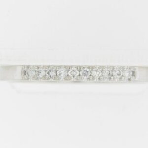 14K White Gold Ladies Diamond Band with 0.10 Carat Total Weight