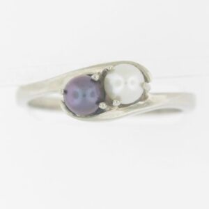 Elegant 10K White Gold Pearl Earrings