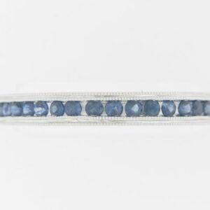 10K White Gold Stackable Sapphire Ring