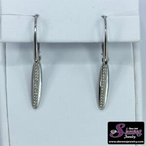 Elegant Sterling Silver White Sapphire Stud Earrings