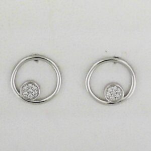 Sterling Silver Lab Grown Diamond Stud Earrings
