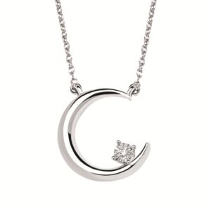 Elegant Sterling Silver Diamond Pendant