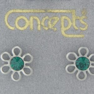 Elegant White Gold Daisy Earrings