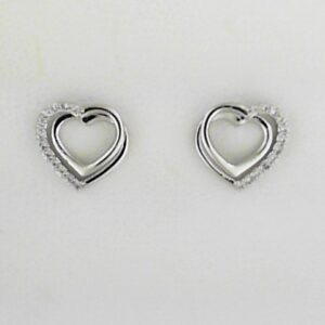 Elegant Sterling Silver Earrings with White Sapphires