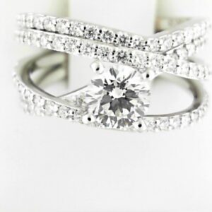 14K White Gold Lab Grown Diamond Semi-Mount Bridal Set