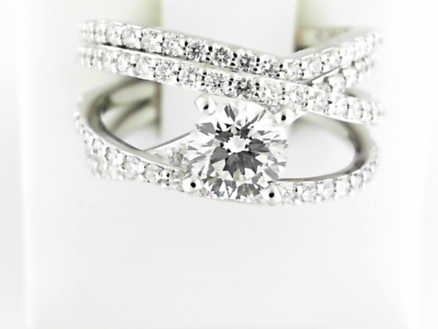 14K White Gold Lab Grown Diamond Semi-Mount Bridal Set