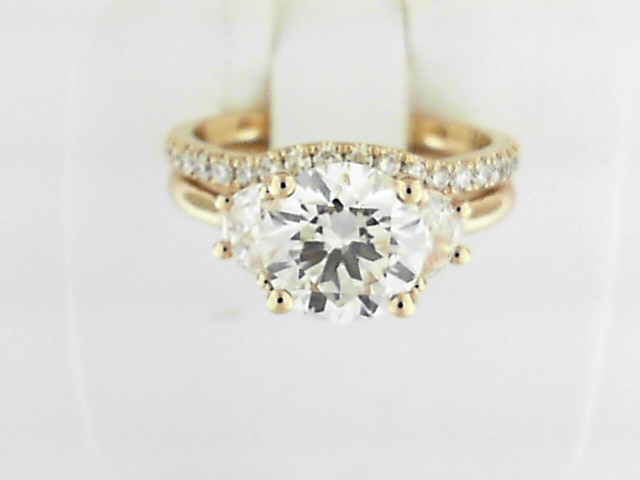 14K Yellow Gold Lab Grown Diamond Semi-Mount Bridal Set