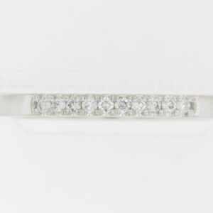 14K White Gold Ladies Diamond Band with 0.10 Carat Total Weight