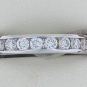 14K White Gold Diamond Band with .75 Carat Total Weight