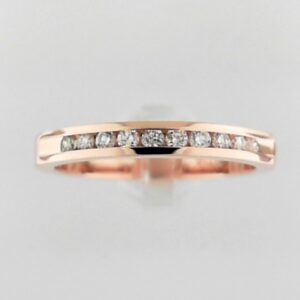 14K Rose Gold Diamond Band with .20 Carat Total Weight