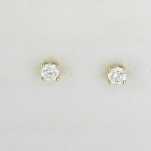14K Yellow Gold Lab Grown Diamond Stud Earrings