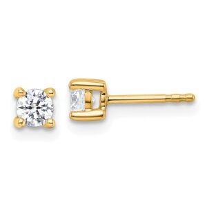 14K Yellow Gold Lab Grown Diamond Stud Earrings