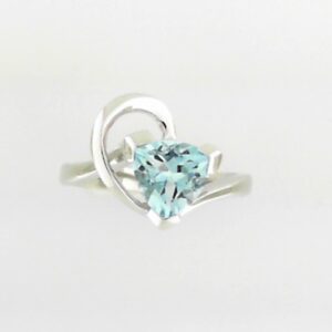 Elegant Sterling Silver Blue Topaz Ring