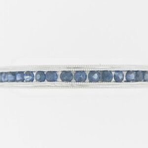 10K White Gold Stackable Sapphire Ring