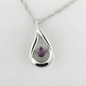 Shimmering Sterling Silver Alexandrite Pendant