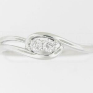 10K White Gold Two-Stone Diamond Fashion Ring