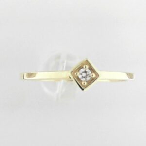 10K Yellow Gold Ladies Ring with Diamond Accent