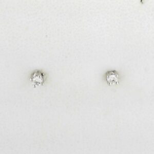 14K White Gold Natural Diamond Stud Earrings