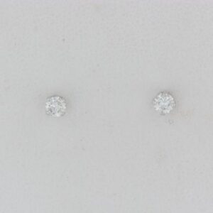 14K White Gold Diamond Stud Earrings - 0.24 Carat Total Weight