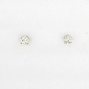 14K White Gold Diamond Stud Earrings - 0.25 Carat Total Weight