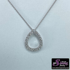10K White Gold Diamond Pendant