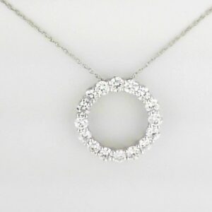 14K White Gold Lab Grown Diamond Pendant