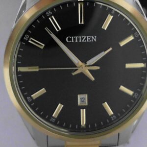 Citizen Two-Tone Quartz Watch with Black Dial