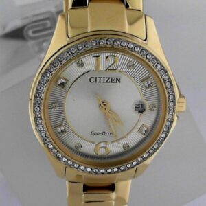 Stainless Steel Ladies Citizen Eco Drive Watch with Crystals