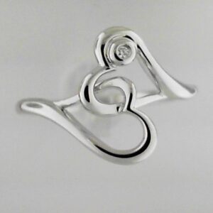 Elegant Sterling Silver Diva Diamonds Ring