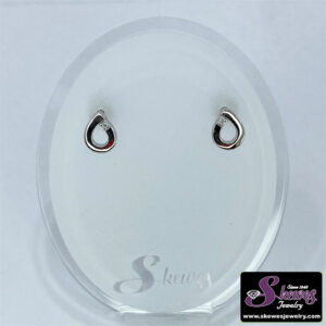 Elegant Sterling Silver Diamond Earrings