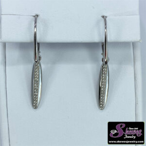 Elegant Sterling Silver White Sapphire Stud Earrings