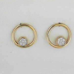 Sterling Silver & Yellow Gold-Plated Lab Grown Diamond Earrings