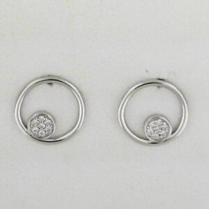 Sterling Silver Lab Grown Diamond Stud Earrings