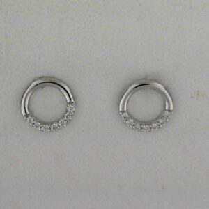 Sterling Silver Lab Grown Diamond Stud Earrings