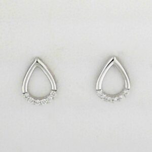 Sterling Silver Lab Grown Diamond Stud Earrings
