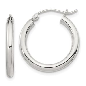 Timeless 2.5mm Sterling Silver Hoop Earrings