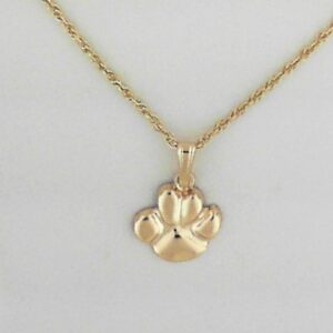 Elegant 14K Gold Filled Paw Print Pendant on 18 Chain