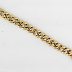 Stainless Steel and Gold Plated Curb Chain Necklace, 6mm, 22 Inches