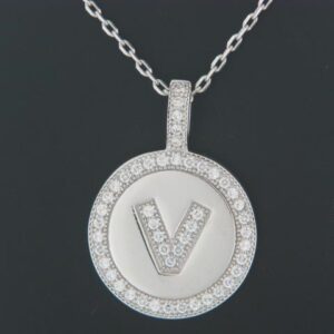Sterling Silver Micro Pave CZ Circle Pendant