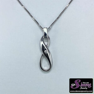 Sterling Silver Bentelli Pendant with Diamond Accents
