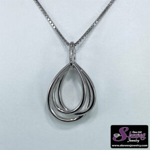 Sterling Silver Bentelli Diamond Pendant