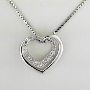 Timeless Sterling Silver Pendant with White Sapphire