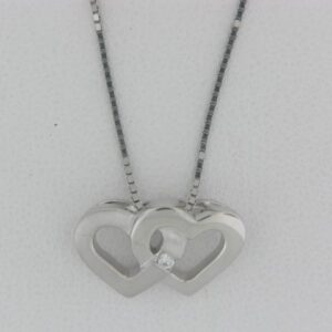 Sterling Silver Bentelli Pendant with Diamond Accents