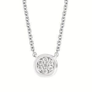 Elegant Sterling Silver Diamond Pendant