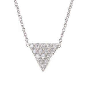 Elegant Sterling Silver Diamond Pendant
